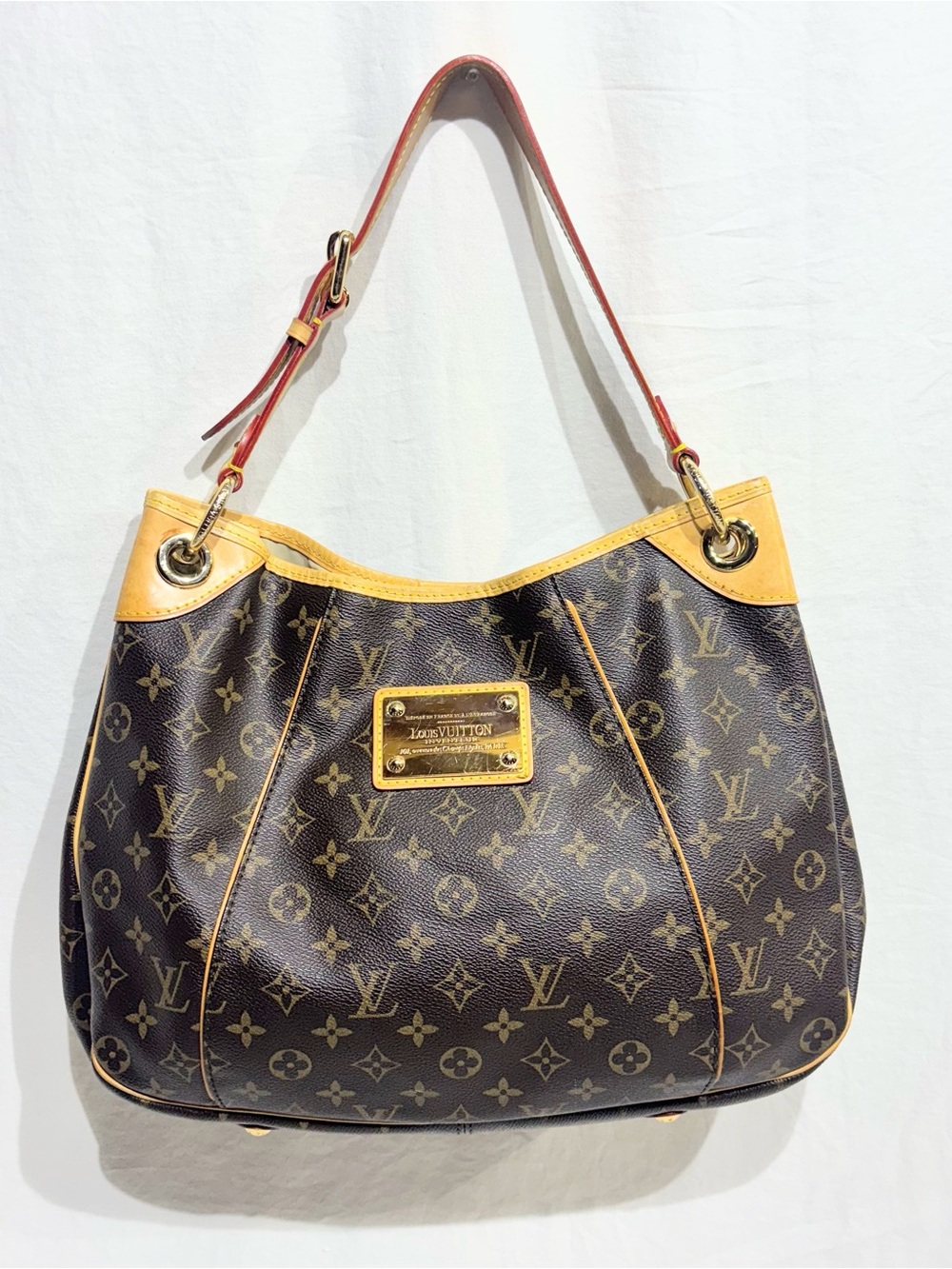 Louis Vuitton Galliera PM Monogram Shoulder Hobo Bag Brown Leather Made France